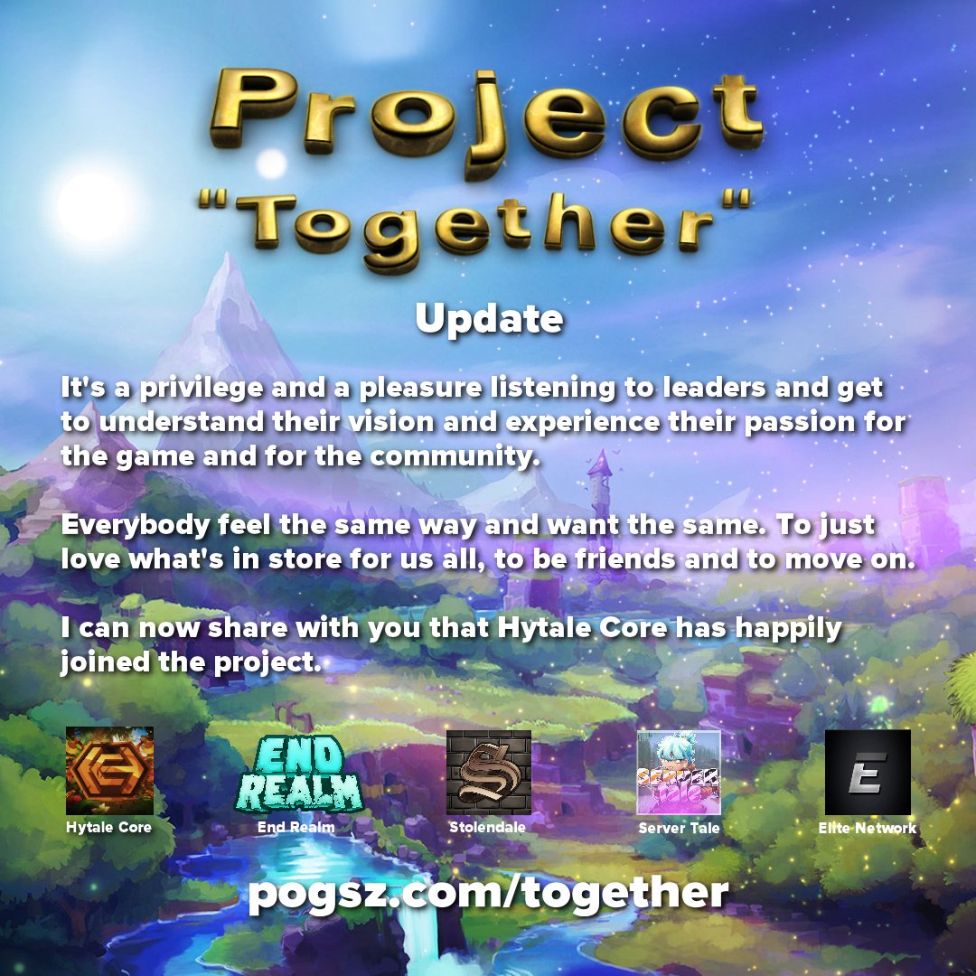 ChannelPogSz's tweet image. @Hytale Would you have a look at this?  Its the first big cooperation between teams and groups preparing for great things when the game is launched.  We would appreciate if you would bring focus to this project somehow 🥰