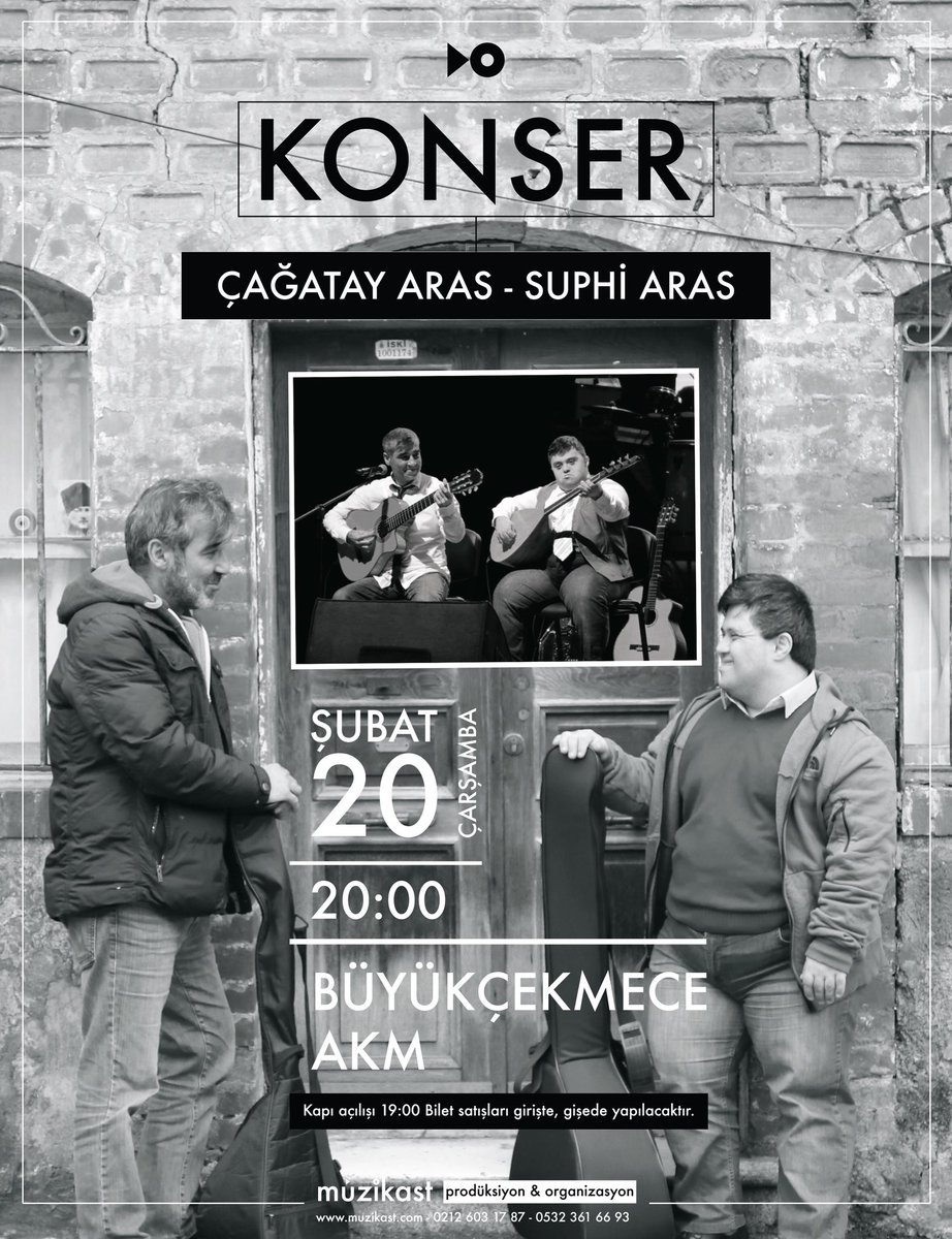 muzikkast's tweet photo. Ve beklenen Çağatay Aras Konseri! 20 Şubat’ta herkesi bekliyoruz! 
Bilet satışlarımız Büyükçekmece AKM gişede, konser günü olacaktır. Bilet fiyatımız 40 TL’dir. İletişim 0532 361 66 93 

#konser #çağatayaras #suphiaras #çekilişvar #çekilişzamanı #bestmusic #müzikast #büyükçekmece https://t.co/oqYA98RaxJ