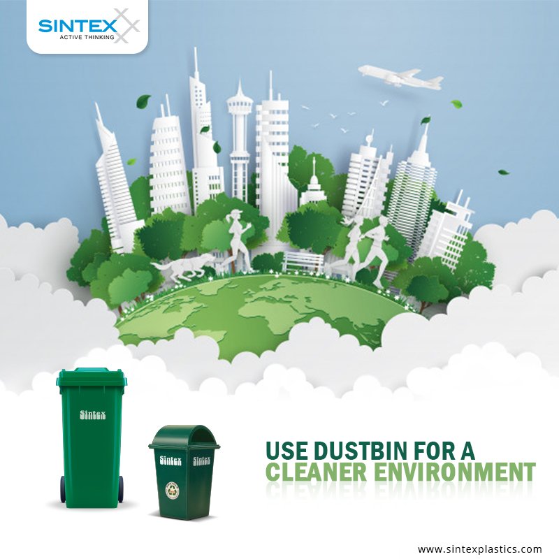 sintex_india's tweet image. Every time you throw your #litters in the #dustbin, the #earth is getting a source of Renewable Energy. Use #Dustbin
