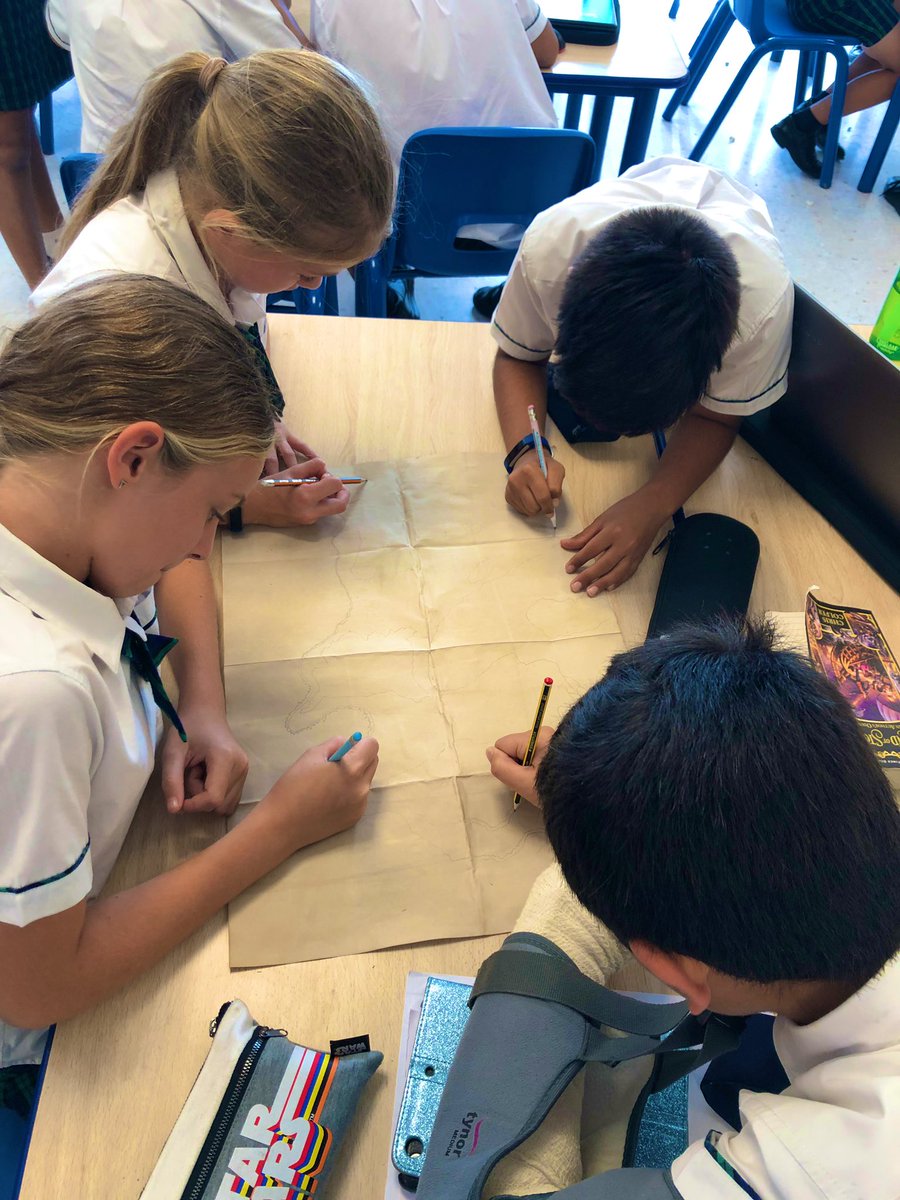 JPS_Year6's tweet photo. Teamwork at its best today in 6E as the children turned cartographers and designed maps for their imaginary realms. #JPS6E #JPSyear6 #JPScc https://t.co/iyWw3LxfQ4