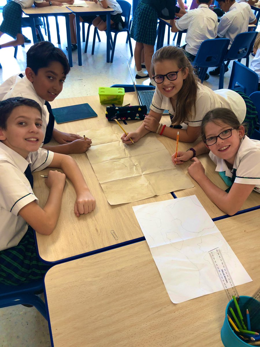 JPS_Year6's tweet photo. Teamwork at its best today in 6E as the children turned cartographers and designed maps for their imaginary realms. #JPS6E #JPSyear6 #JPScc https://t.co/iyWw3LxfQ4