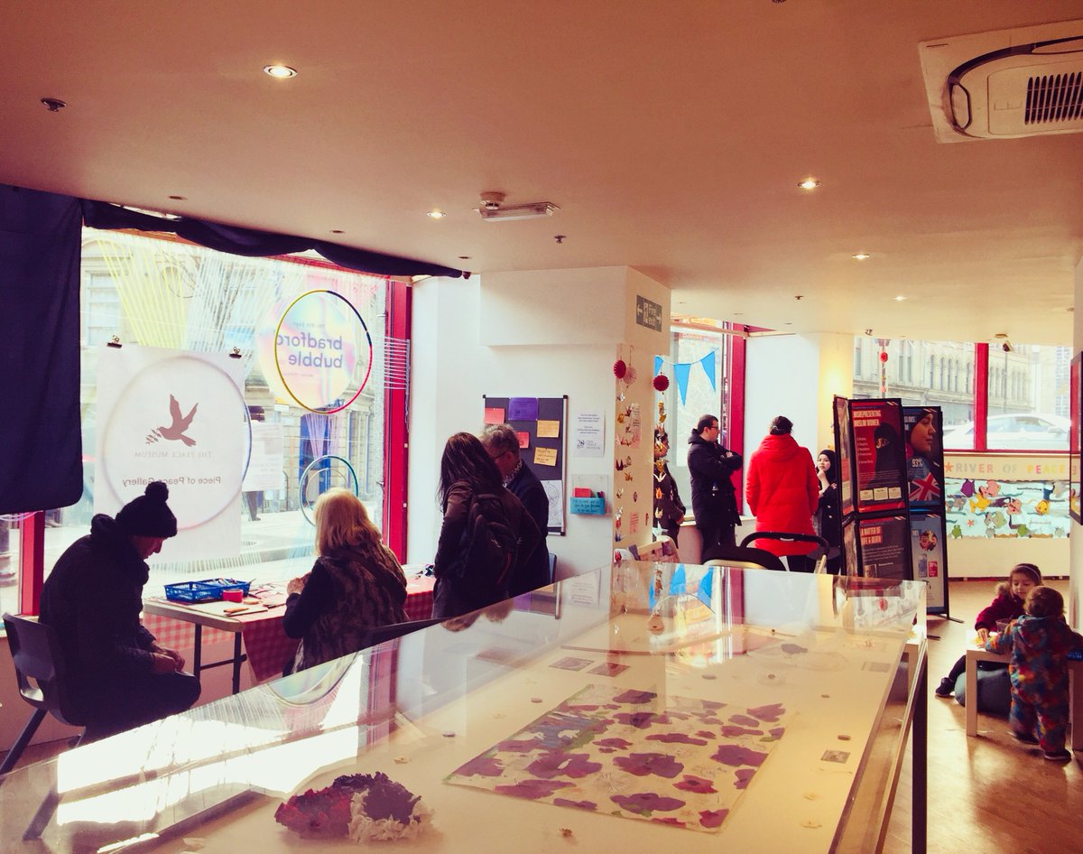 PeaceMuseumUK's tweet image. Don't forget that tomorrow our POP Gallery on Kirkgate is open 11am-3pm! Call in and see our 20 pieces of Peace exhibition and get an idea of what The Peace Museum is all about. We have some free family activities and a mini peace library! #peace #popupgallery #Bradford