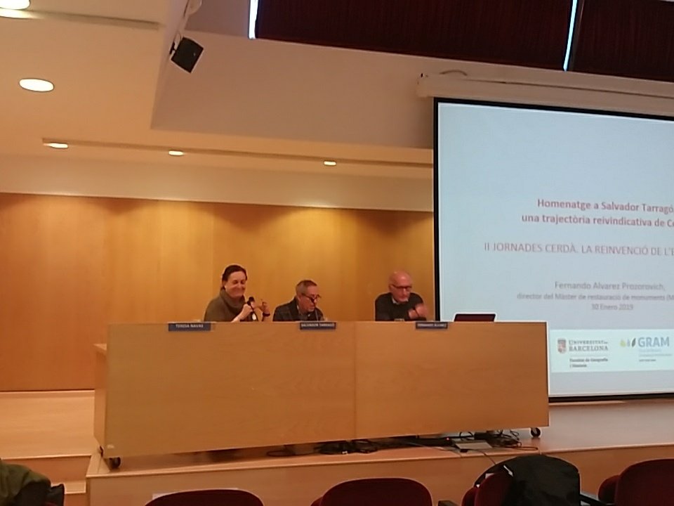 Homenatgem al professor de. Salvador Tarragó, dins de les II jornades Cerdà <a href="/GH_UB/">Facultat de Geografia i Història UB</a>. La seva trajectòria en defensa del patrimoni, la recuperació de Cerdà... Gràcies per tot. és la #bonanoticiadeldia.