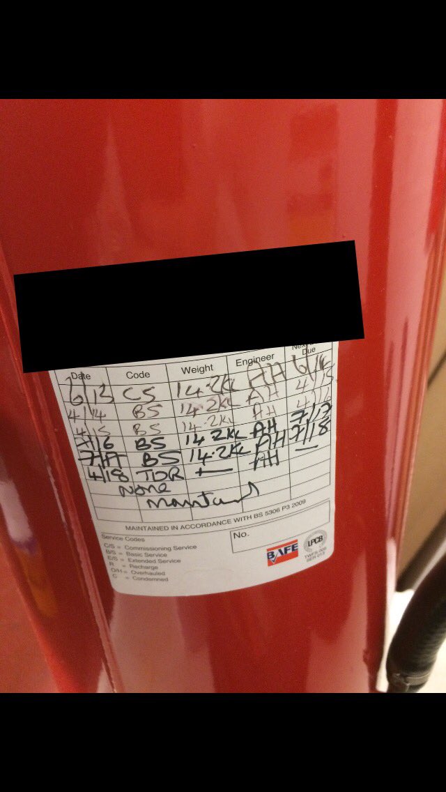 Out of date #FireExtinguishers is your business covered and in date? A legal requirement from the Fire Reform order (2005) for all Extinguishers to be serviced #annually.