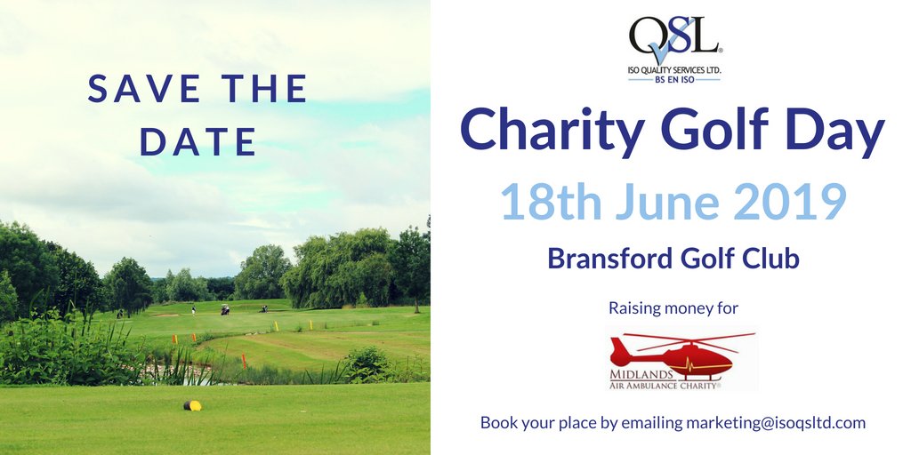 ISOQualityServices (@isoqsl) on Twitter photo Are you a keen golfer? Would you like a day of networking while playing a round of golf on a sunny course?
We would like to invite you to join our Annual Charity Golf Day on 18th of June <a href="/BransfordGolf/">Bransford Golf Club</a> !
Email marketing@isoqsltd.com to book your place!
#WorcestershireHour Are you a keen golfer? Would you like a day of networking while playing a round of golf on a sunny course?
We would like to invite you to join our Annual Charity Golf Day on 18th of June <a href="/BransfordGolf/">Bransford Golf Club</a> !
Email marketing@isoqsltd.com to book your place!
#WorcestershireHour