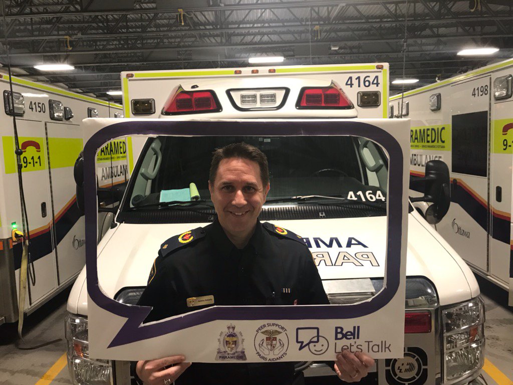 Join the conversation! Today is #BellLetsTalk Our <a href="/OttawaParamedic/">Ottawa Paramedic Svc | Service paramédic d'Ottawa</a> team will be sharing more special messages. For every retweet, Bell will donate 5 cents to Cndn Mental Health initiatives.