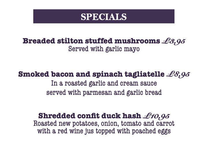 This week's specials are up! 🙌🏼 Kitchen is open 12-3pm &amp; 6-9pm today! #AlmaArms #Uckfield #Pub #Restaurant