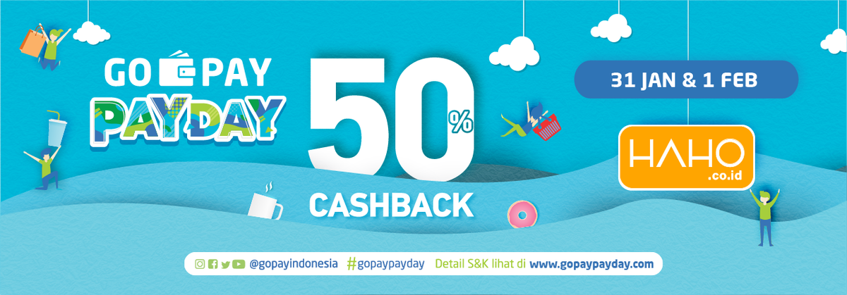 HAHOTV's tweet photo. Biar gaji gak cepet abis, cobain deh beli tiket event apapun di HAHO pake GO-PAY! Bisa dapet cashback 50%! Wuihh...
---
Info lengkapnya buka di https://t.co/4PYEV9N90A
---
Tunggu apalagi? Siap-siap beli tiket di HAHO selama periode berlaku. https://t.co/z6OQtNHDX5