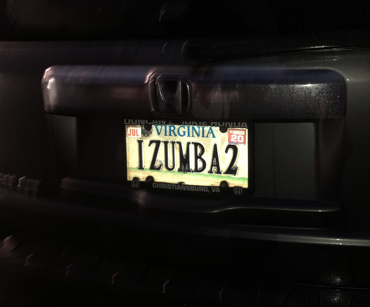 VAVanityPlate's tweet photo. This person Zumbas #Zumba https://t.co/k3uXgLwd8E