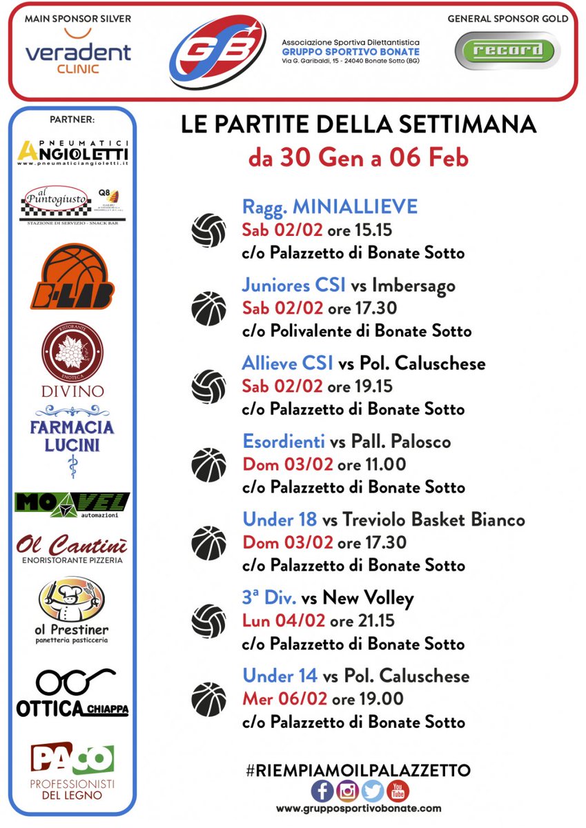gsb_bonatesotto's tweet photo. [🔴🔵]

Ecco le partite giocate a bonate per questa settimana!

In bocca al lupo a tutti/e gli atleti/e, agli allenatori e ai dirigenti!

#GSB #GruppoSportivoBonate #GSBproud #GSBfamily #rossoblu #bonatesotto #GSBbasket #GSBvolley https://t.co/0TfReyooDw
