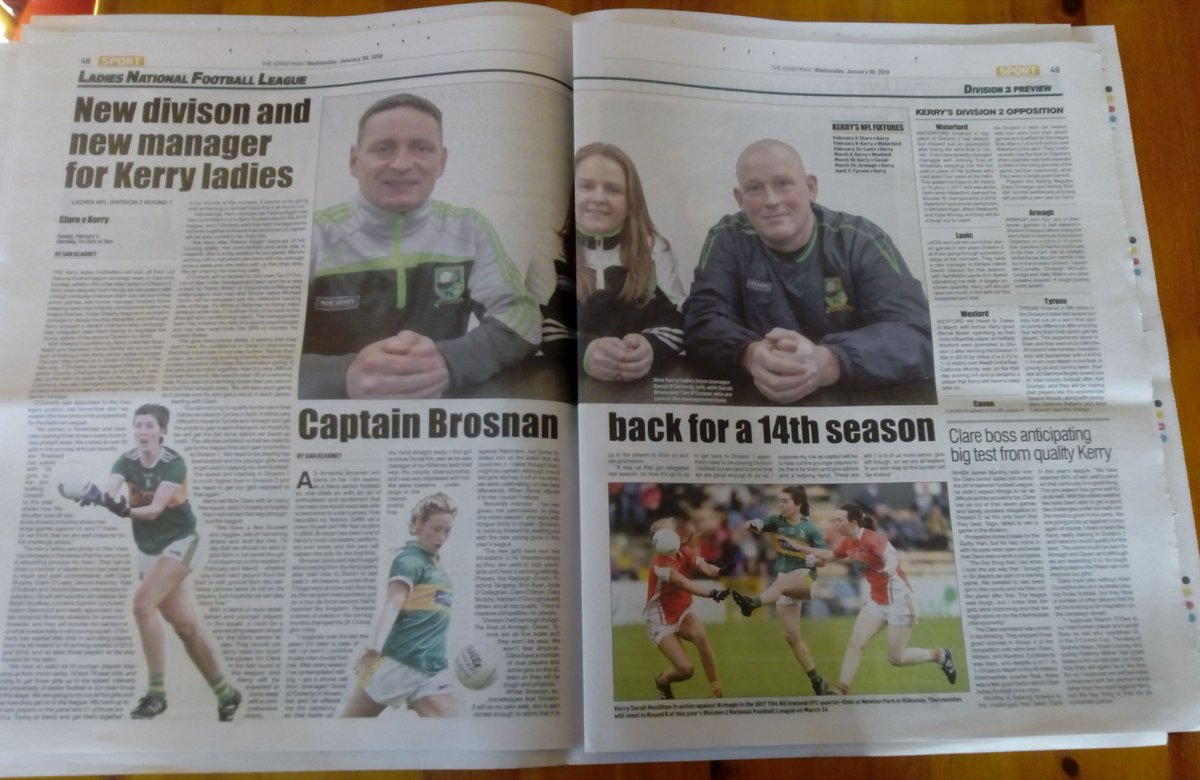dankearney48's tweet image. Full build up to the @kerryladiesfoot lidl nfl campaign including d opener v Clare next Sunday in today's @kerryman_ie including interviews with manager Donal O Doherty ,captain Ananda Brosnan @broz89 and @Clarelgfa manager James Murrihy @LadiesFootball #properfan #LidlIreland
