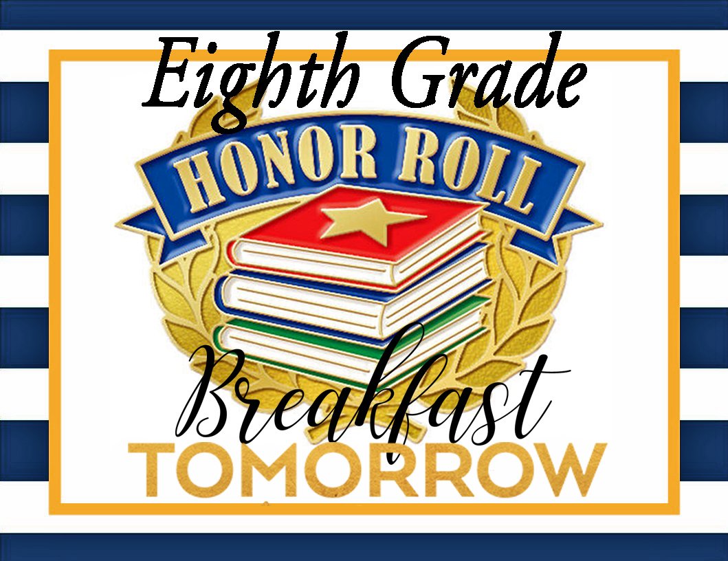 jmstpto's tweet photo. Congratulations to the JMS 8th Grade Honor Roll Students who will be honored at a Breakfast Thursday morning from 8 - 9 A.M. in the Cafeteria!  #MarinersMakingWaves #jms #jmspto https://t.co/BrvIbILTno
