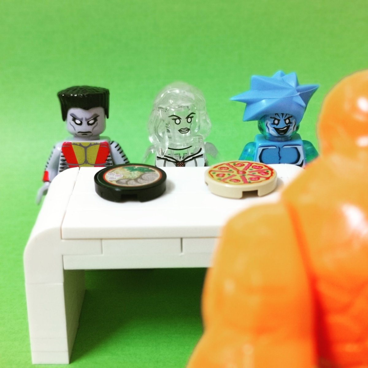 ChasteGaymer's tweet photo. Colossus: Sorry, comrade Thing, but you cannot sit w us. Mutants only. 
Iceman: Yeah u r not fetch enuff.
White Queen: Bobby!! Stop trying to make fetch happen! It's NOT going to happen!

#Xmen #OrganicSteelForm #DiamondForm #IceForm #OrganicRockForm #Fantastic4 #MeanGirls #Lego https://t.co/pjqGbIUVX2