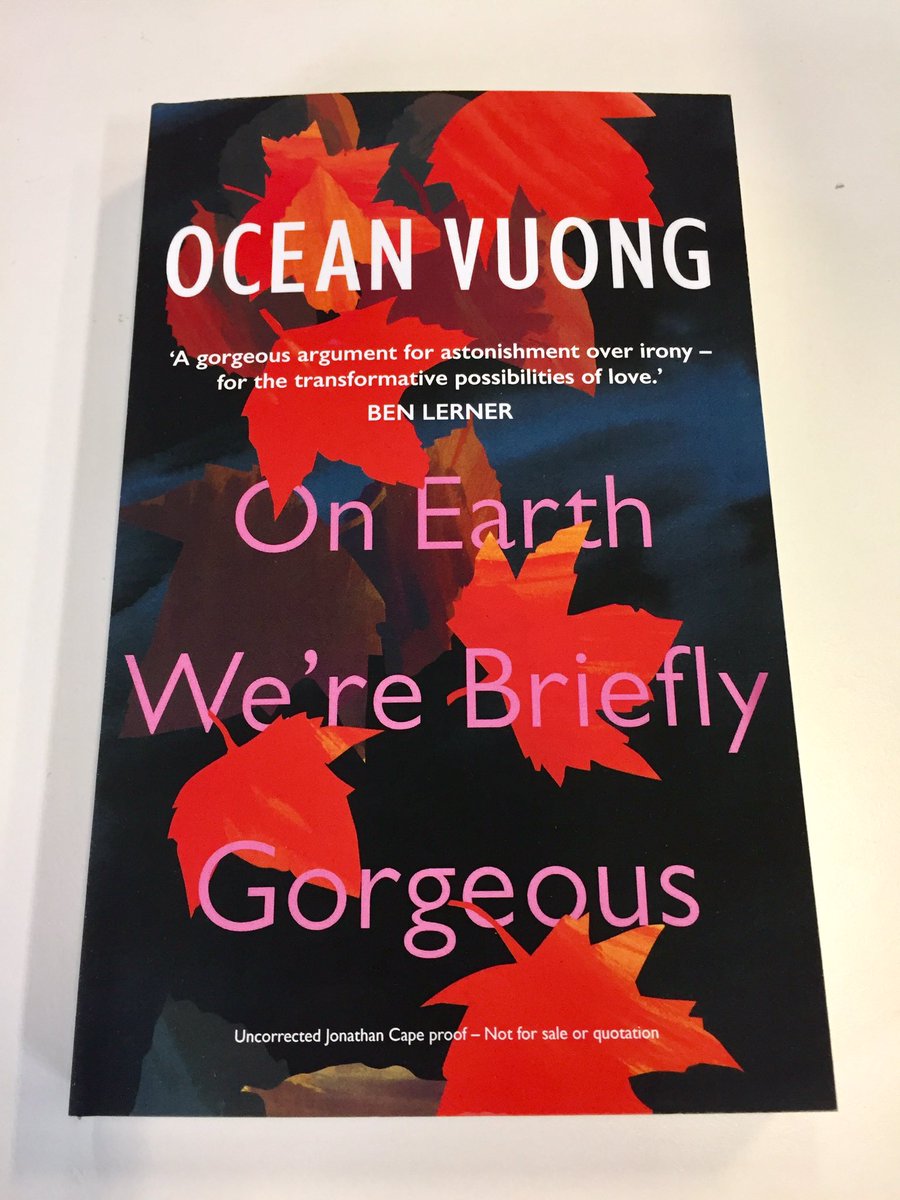Joethepublicist's tweet image. I could eat my words here, but I anticipate some people going slightly nuts over me revealing we’ve just this minute got UK proofs in of Ocean Vuong’s debut novel.