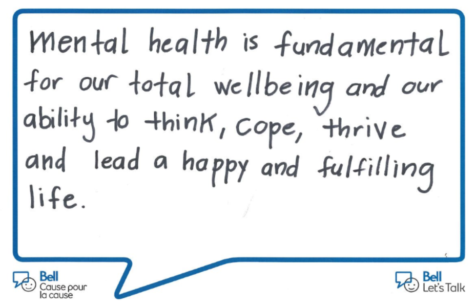 StMarysGenHosp's tweet photo. Mental health is a hugely important factor in your overall wellness. Staff tell us what mental health means to them. #BellLetsTalk #EndTheStigma #YouAreNotAlone https://t.co/NwdL3v3dme