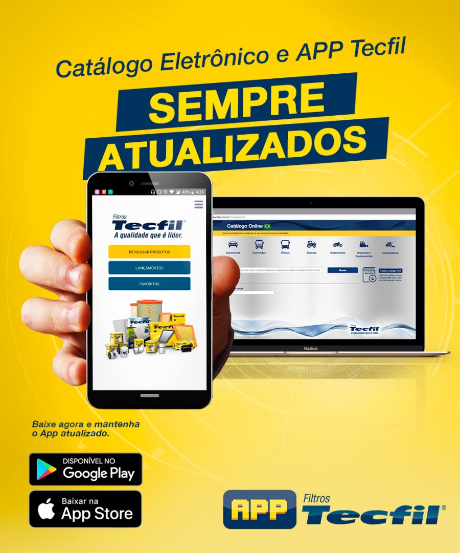 negativo Nublado Majestuoso Filtros TECFIL on Twitter: "Você sabia que o catálogo eletrônico e o APP da  Tecfil é atualizado online? Isso mesmo, as informações de consultas são  base de informações para muitos profissionais do