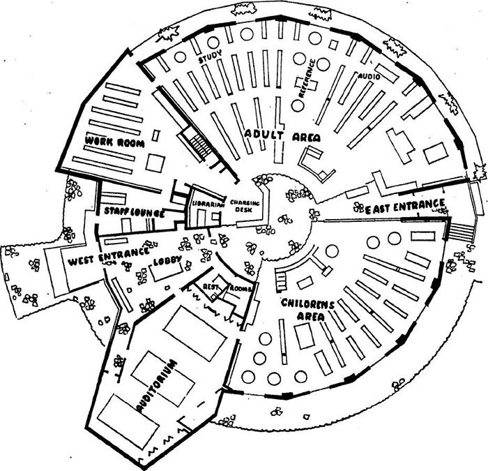 OKCTalk's tweet image. City council has voted to move forward with plans for a $7.1 million renovation and expansion of the Belle Isle Library at 5501 N. Villa.  The circular mid-century gem first opened its doors in 1963.  Selected architect is @adgokc.  @MetroLibraryOK
