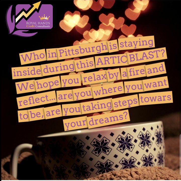 RoyalHandsCC's tweet photo. 💭 That dream you have always had but keep holding back.....

What is that dream?? 

👇👇 comment below your idea to be your own boss!

📞412-249-8414
#business #ceo #businesscredit  #dreambig #articblast #pittsburghcold #freezing #reachyourgoals #RoyalHandsCreditConsultants https://t.co/NTow8lVt71