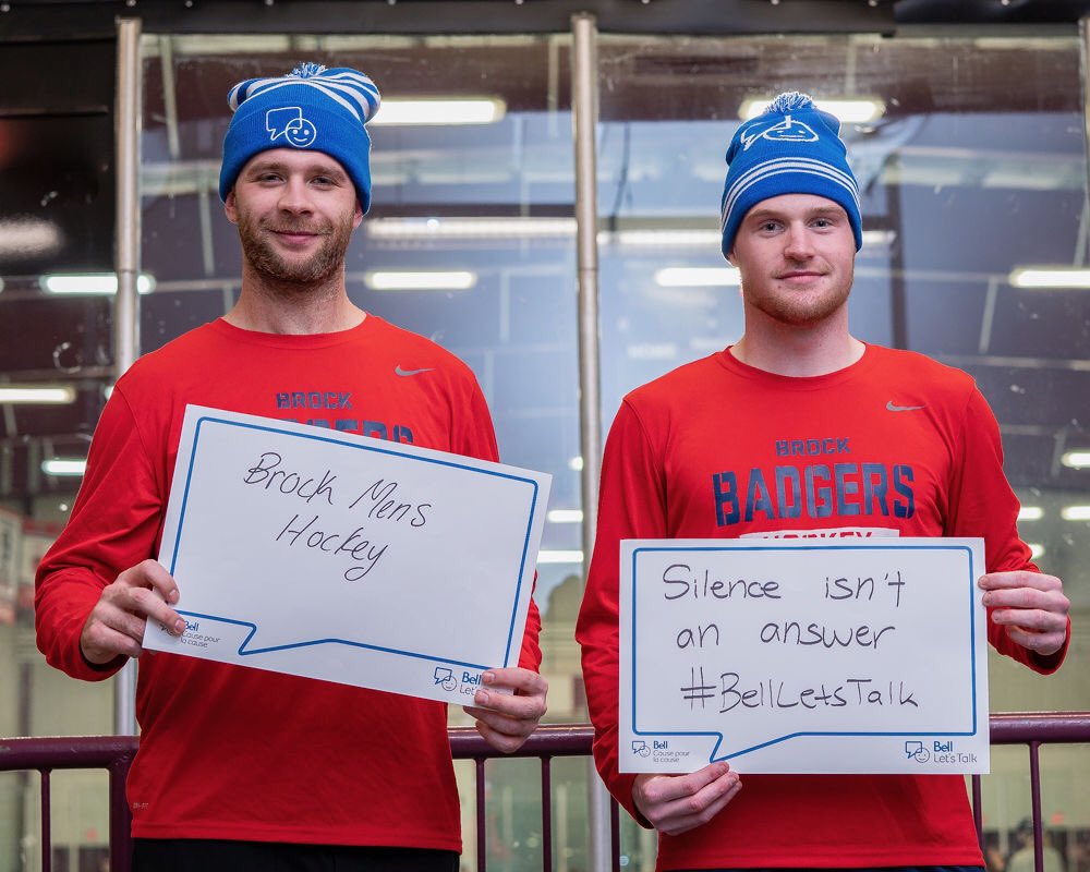 BrockMensHockey's tweet photo. #BellLetsTalk https://t.co/ddMLW8OLr1