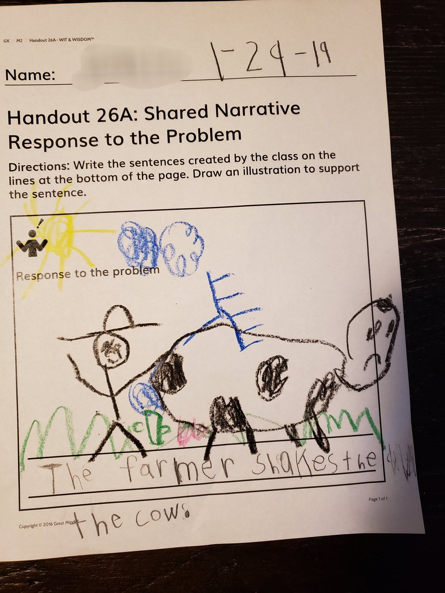 BaltimoreLiter1's tweet photo. #OnceUponAFarm Students come to consensus around a response to the problem Individuality and creativity are in the details. #illustratethesentence #year1implementation #CurriculumMatters #buildingknowledge @WitWisdomELA @BaltCitySchools https://t.co/i09JFn3khu