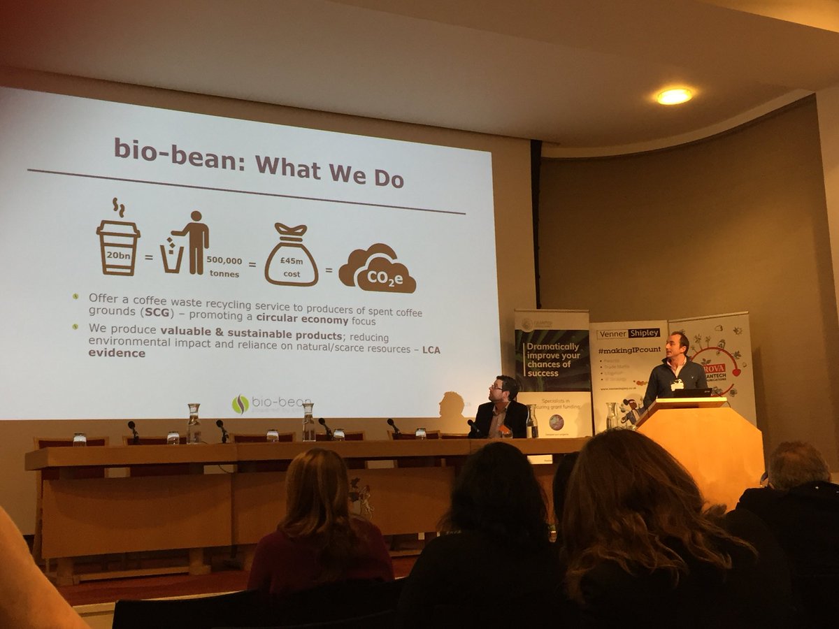 With the average Brit drinking at least two cups of coffee every day, what should we do with the waste beans? Interesting thoughts from @bio_bean_UK, who recycle used coffee grounds into biomass pellets and sustainable briquettes #Rushlight #Innovation