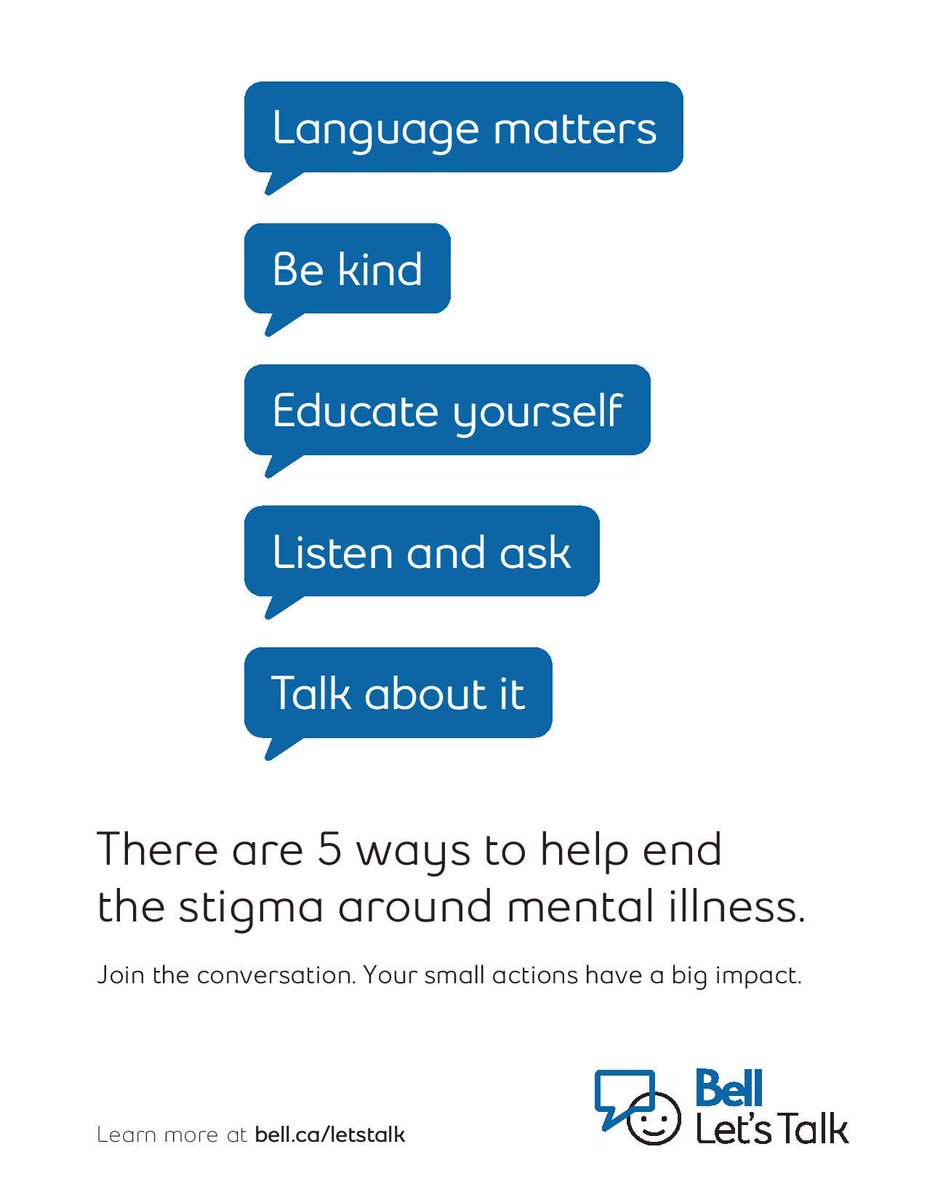 AcartComm's tweet photo. Every day is a good day to discuss and support mental health. #BellLetsTalk https://t.co/Ad5U4plnUZ