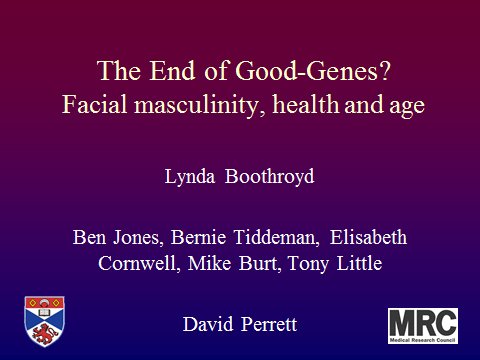 Haha, got curious and looked through files, and voila! My opening and closing slides at  @HumBehEvoSoc 2003 in Nebraska. I still remember  @anthonyclittle's face when he sat through my dry run. "That's a really scary title, Lynda."