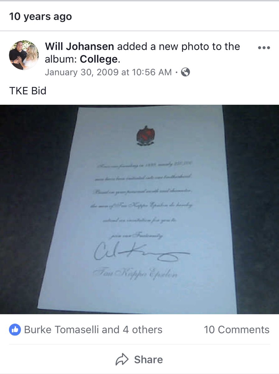 WCJ34's tweet photo. Here’s a #10YearChallenge I can support. From getting my @saintleotekes bid a decade ago to it now sitting in my office. @TKE_Fraternity https://t.co/eYU8PyJYZW