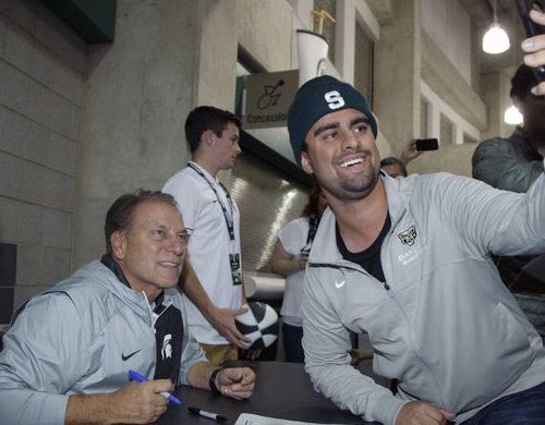 The annual I share a birthday with Tom Izzo message Happy birthday, Coach!!!  