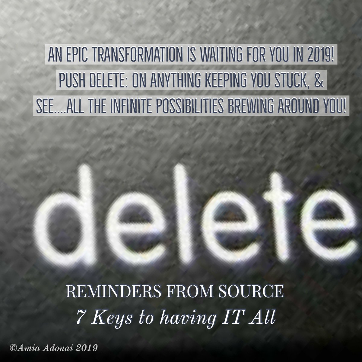 AmiaAdonai1's tweet photo. PUSH DELETE: on anything and everything that’s keeping you stuck! #Remindersfromsource #amiaadonai #pushdelete https://t.co/WLqJcdFGZh