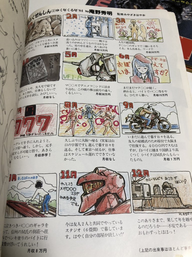 コミックボックスJr3冊「庵野秀明の匍匐前進」連載号 庵野秀明「ほふくぜんしん」1~4 1984年11月~1985年2月 comic box Jr