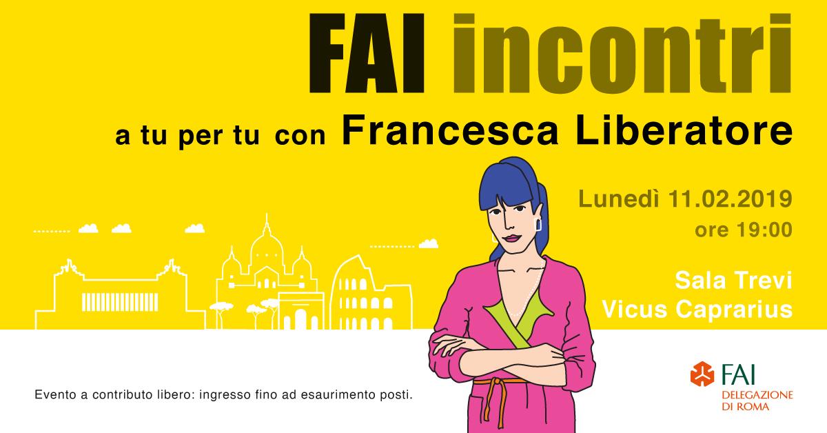 FAI_delRoma's tweet photo. FAI Incontri - A tu per tu con Francesca Liberatore, stilista internazionale e docente universitaria di Fashion Design.

Lunedì 11 Febbraio alle ore 19:00
Sala Trevi di Vicus Caprarius a Roma
Vicolo del Puttarello 25
Evento a contributo libero, ingresso fino ad esaurimento posti https://t.co/SqJabd58JC