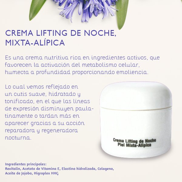 Cosméticos Personalizables on X: ¿Ya conoces nuestra crema Lifting de  noche mixta alípica? 😃😊 #Crema #Lifting #Noche #Mixta #Alípica   / X