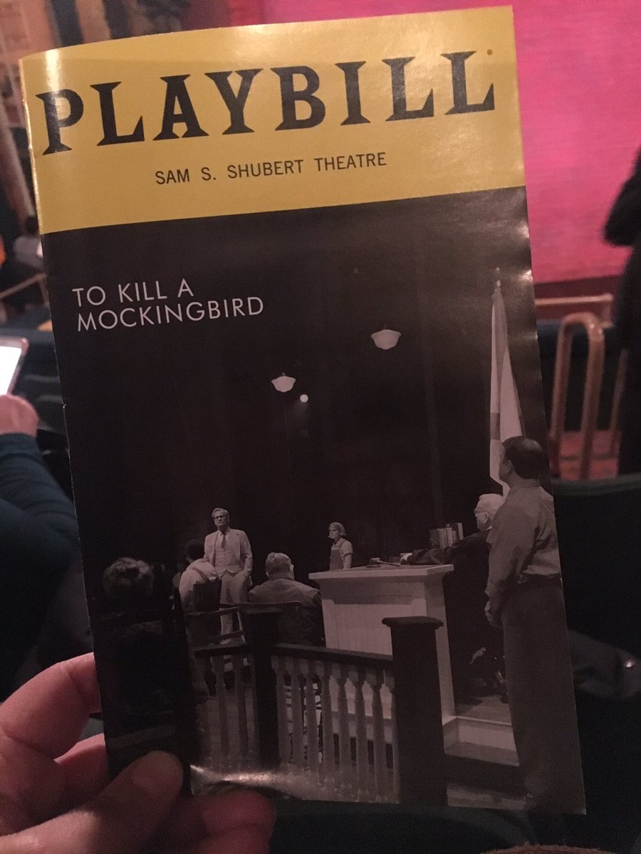 LindaJF105's tweet photo. A big shout out to the incredibly talented cast of @mockingbirdbway @Jeff_Daniels @celiakb @GbengaAkinnagbe @starksands @gidglick #WillPullen #LaTanyaRichardsonJackson and #FrederickWeller and the rest of the ensemble. Thoroughly enjoyed this show, very well done. https://t.co/u0SCM8J2Oj