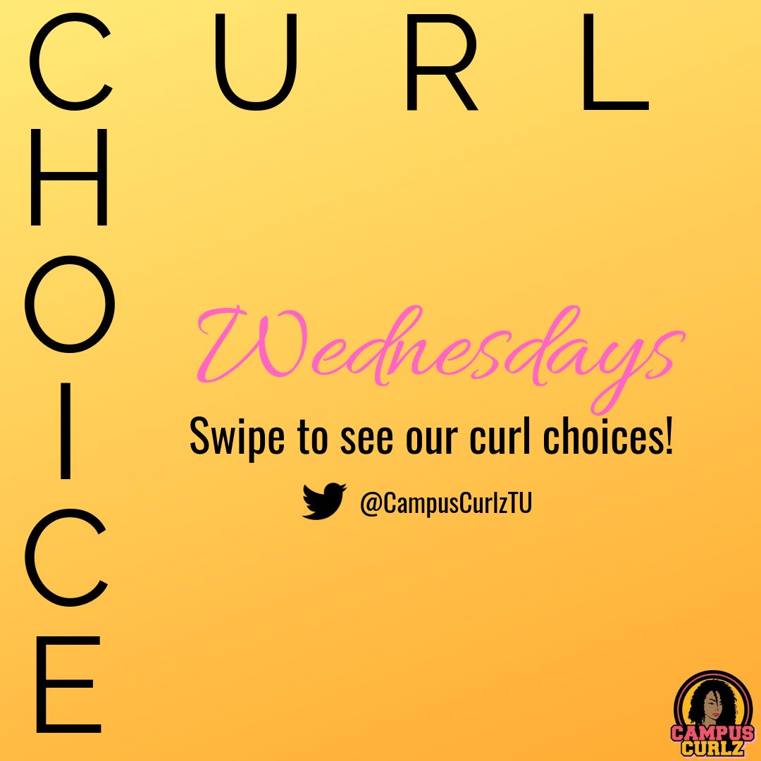 campuscurlzTU's tweet image. #CurlChoiceWednesdays is an initiative to encourage more TU students to support our students orgs on campus! Check Out this thread for this weeks line up! ✨💕 #hardworksoftcurlz #CCW #tustudentorgs