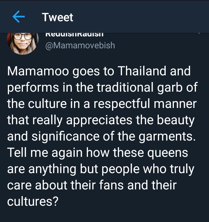 Here are Mamamoo's effort to learn more about other culture as well as Mamamoo's growth concerning minorities awareness (more should follow).Mamamoo is aware that they're not educated enough and should learn more about social issues and they take time to do it before doing smt.