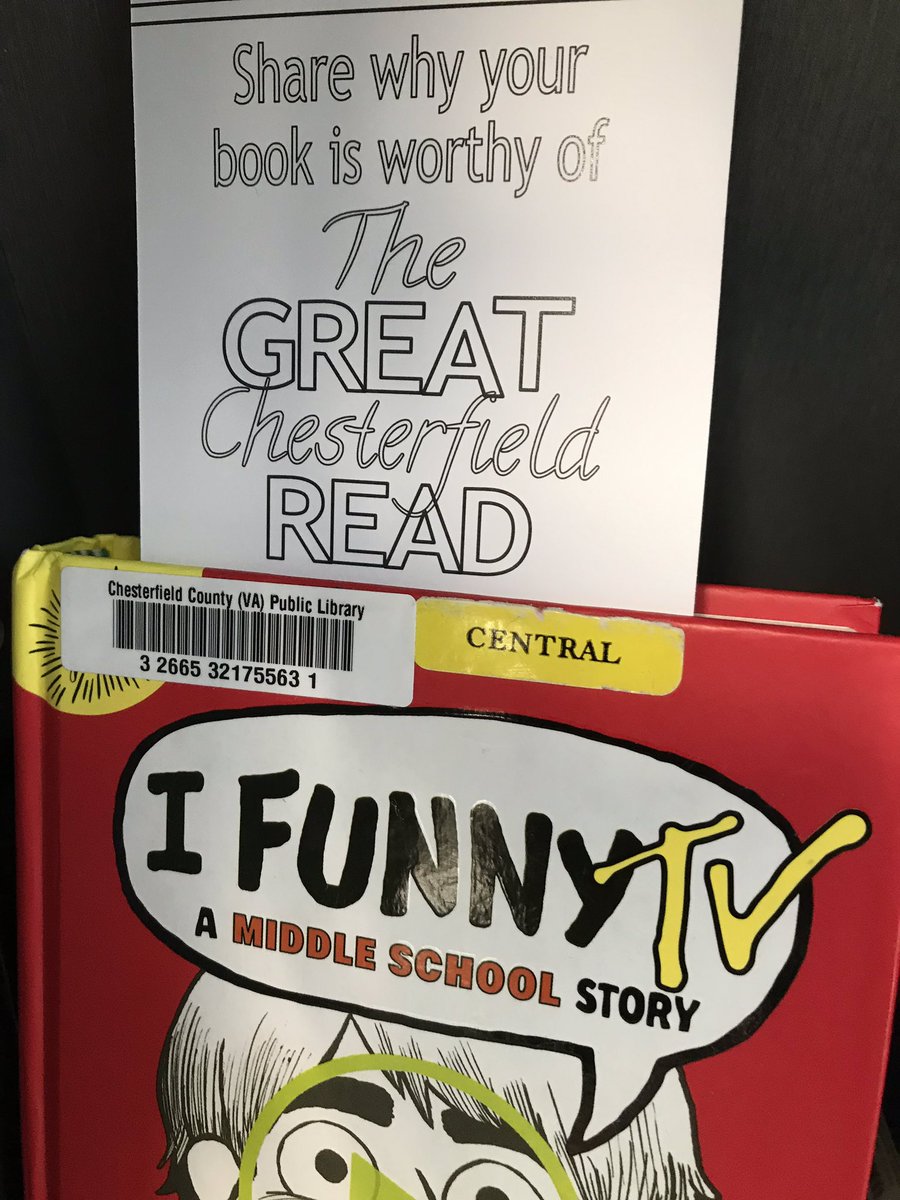 CCPSSLA's tweet photo. What’s your Great Chesterfield Read? #oneCCPS https://t.co/nmk2Co8SBg