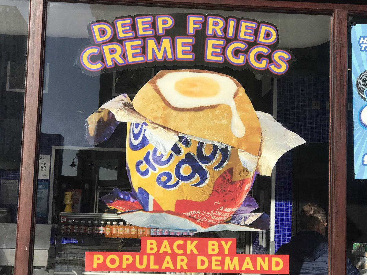 lucyowenwales's tweet photo. Saw this advertised in a fish and chip shop window in Cardiff. It’s a thing??? https://t.co/4EQZrT9031