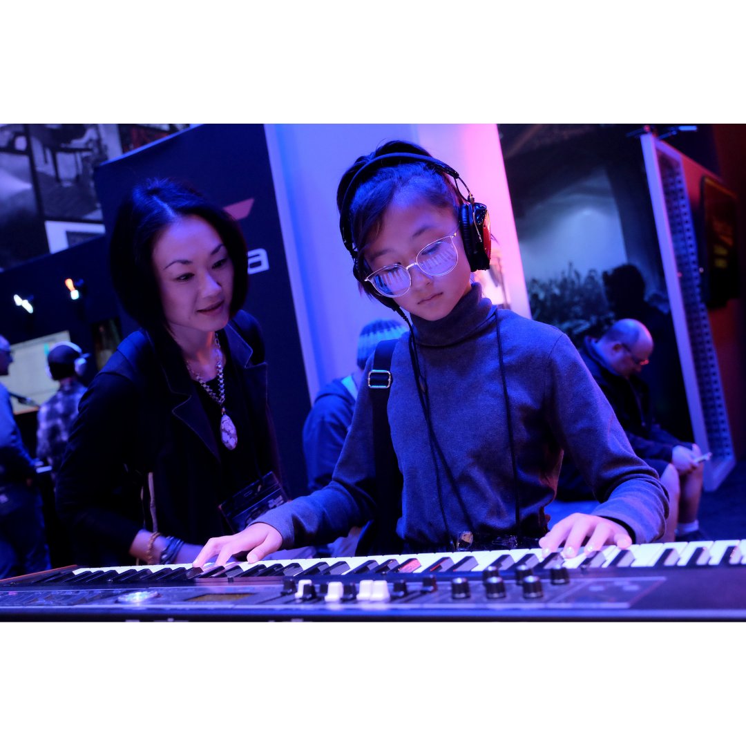 NAMMShow's tweet photo. The #NAMMShow is like being a "kid in a candy store" (says the Mayor of NAMM, @StevieWonder). What was the coolest gear you demoed this year? https://t.co/b1VCAbLrpl