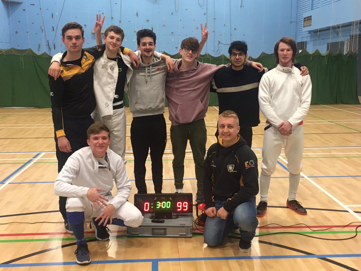 FencingClub's tweet photo. Men 2nd were triumphant against Durham 5th with a score of 135-83! Nice work! 🤺 #men2 #yorkfencing #fencingfierce #uoyfencing #clubnews https://t.co/yloat9ZDRX