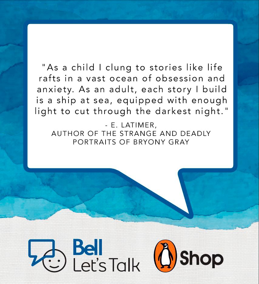 PenguinRandomCA's tweet photo. E. Latimer (@ELatimerWrites) on how stories can help us navigate rough times. #BellLetsTalk @Bell_LetsTalk https://t.co/5PaVAdXMxi