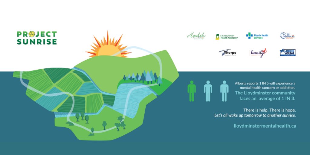 LloydRHF's tweet photo. We are making a difference in mental health in Lloydminster. For more information about Project Sunrise or to donate visit https://t.co/hQnyenkaXb 💚
#yll #lloydminster #donatenow #mentalhealth #endthestigma #letstalk https://t.co/ib6x0QGOhi