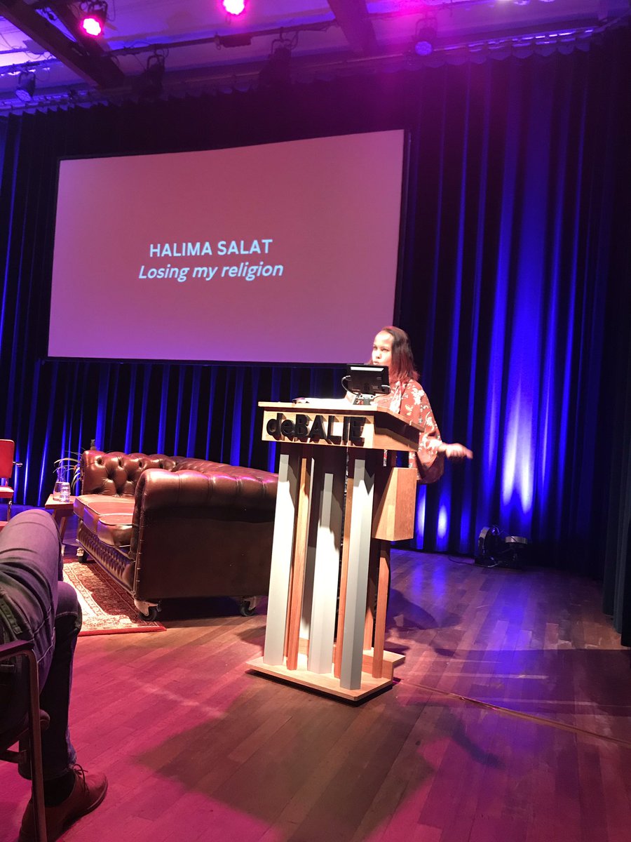 YoeriAlbrecht's tweet image. Spoken Word Artist Halima Salat declares for the first time that she left her religion. #ExMuslim #FreedomLecture @DeBalie