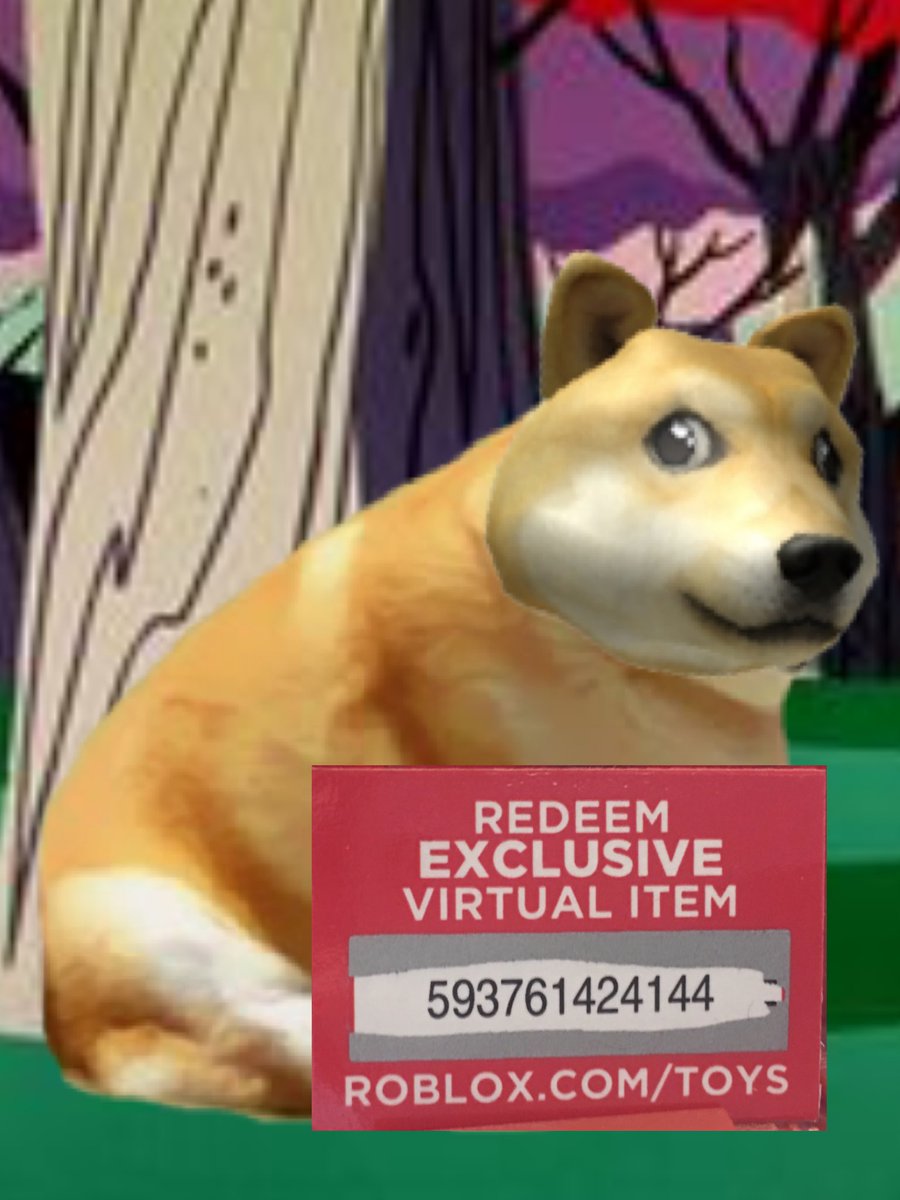 Hello Entertainment Bloxyawards Bloxys Roblox On Twitter Free Roblox Toy Code To First Taker C O Mr Doge Chungus - roblox toy code free