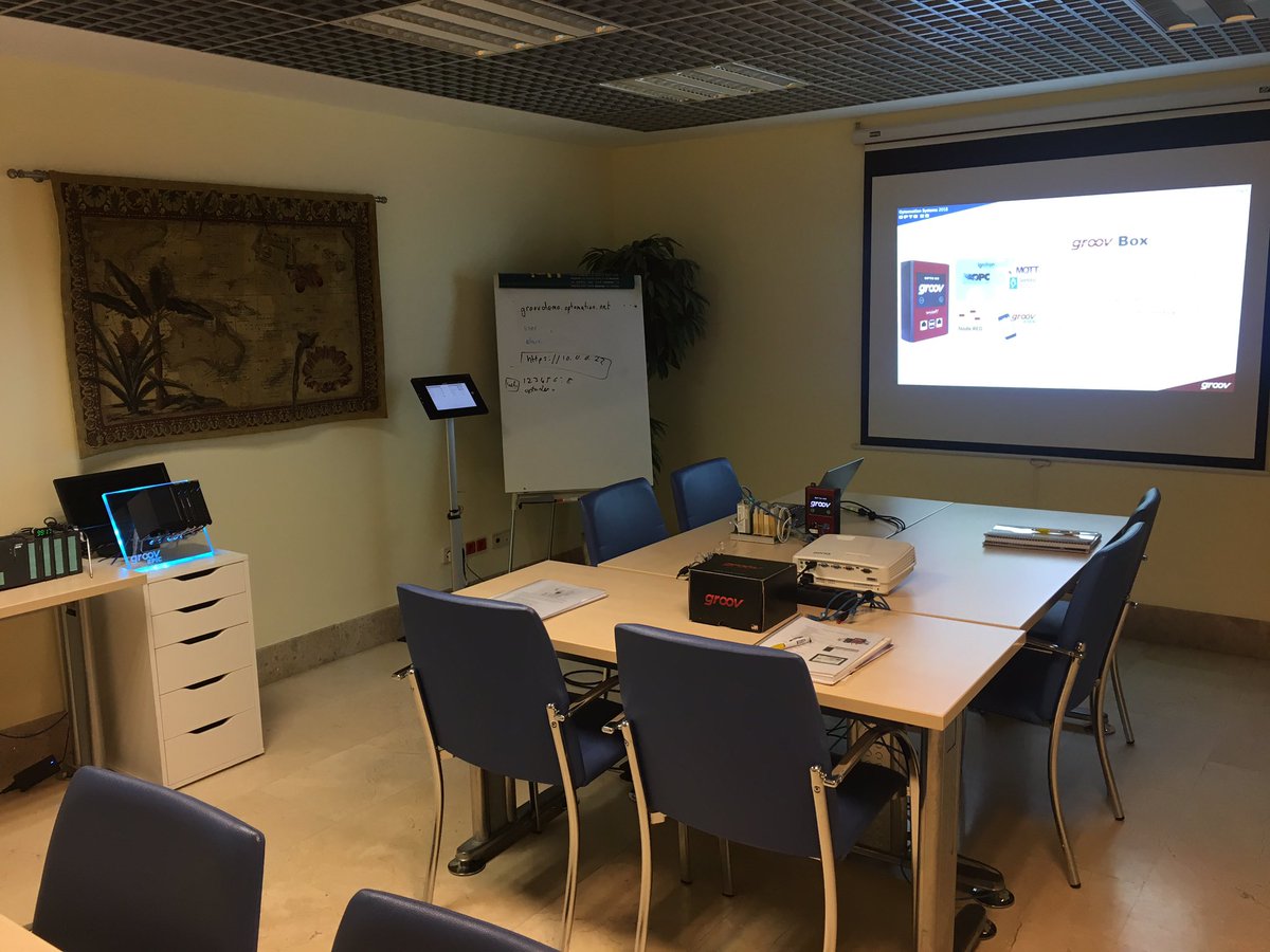 Optomation's tweet photo. “Ain’t no stopping us now, we’re got the groov” All prepared for Acciona who are checking in tomorrow for a intensive two day training course on the @opto22 groovBox https://t.co/baU93yiWaZ