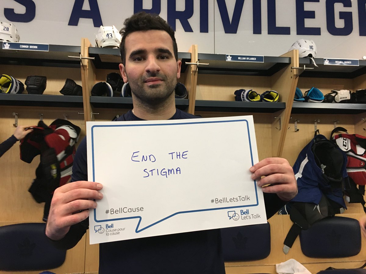 MapleLeafs's tweet image. It's time to end the stigma and talk about mental health. #BellLetsTalk