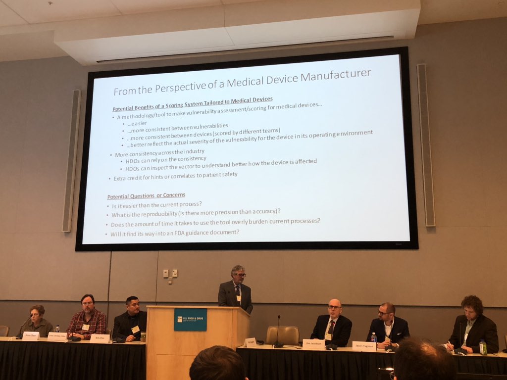 iamthecavalry's tweet photo. And Jim Jacobson of @Siemens as a MedDeviceMaker #FDAcyber https://t.co/l1VhPyezx3