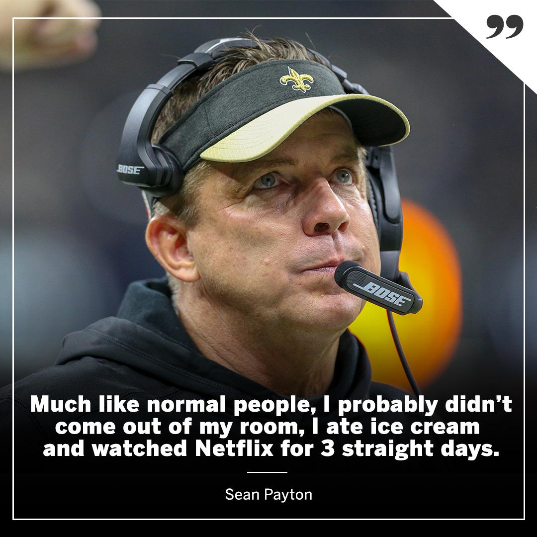espn's tweet photo. How did Sean Payton cope after the NFC Championship loss? 🍦 https://t.co/NUBjnsCcsN