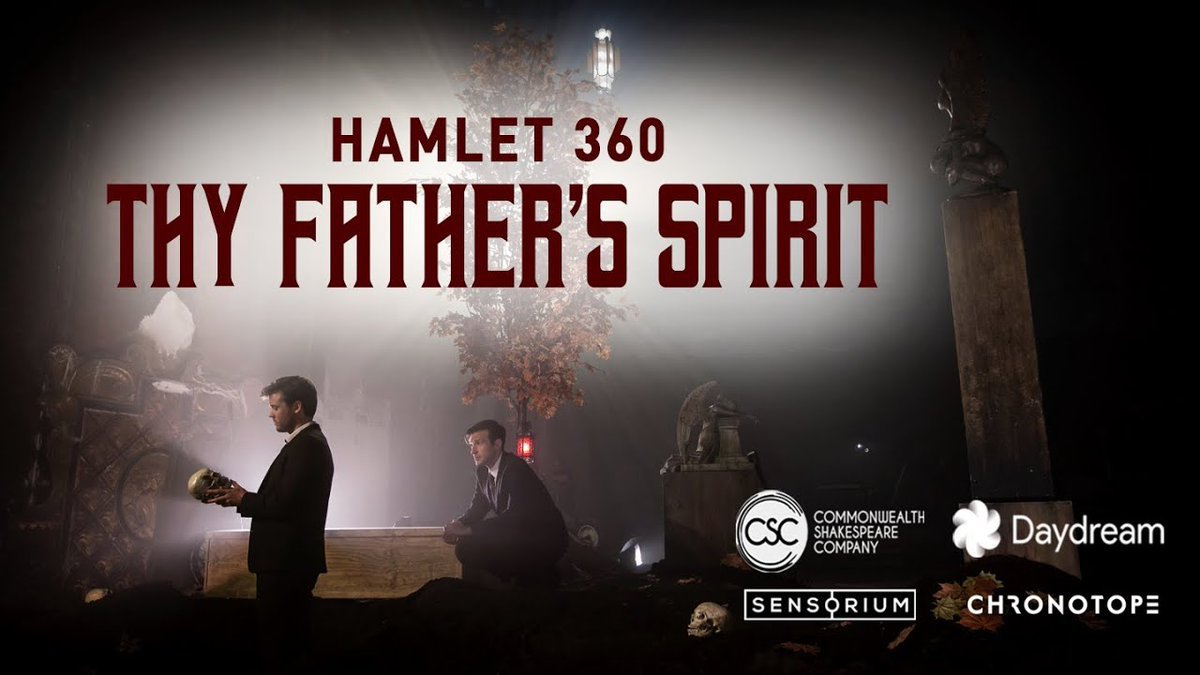 UKinBoston's tweet photo. 🎭🥽 Walk the halls of Elsinore with Hamlet himself as @commshakes brings Shakespeare's most iconic play to life with 360° VR!
Watch the full #Hamlet360 production 'Thy Father's Spirit' via @WGBH online at https://t.co/3w0w6Gn1l5 https://t.co/Xf8BFsJbRK