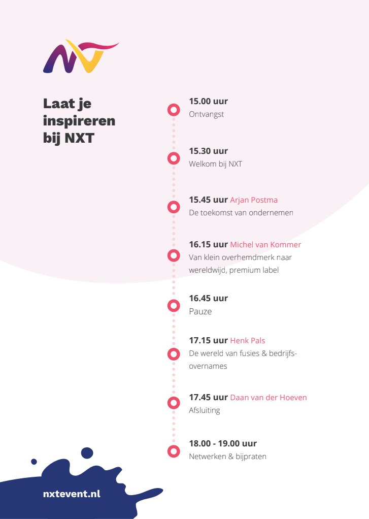 NXTfriesland's tweet photo. Morgen is het zover: NXT! Hét evenement voor Friese MKB-ondernemers. Een dag vol imposante sprekers. Georganiseerd door @Wefabricnl &amp; Miedema Accountants. Check hier alvast het programma! #event #NXT #ondernemen #friesland #netwerken https://t.co/gVQtSPSZ15